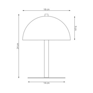 Lampa stołowa Mogu Grzybek Pomarańczowa | Emibig