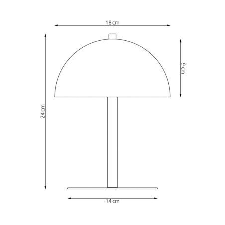Lampa stołowa Mogu Grzybek Pomarańczowa | Emibig