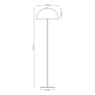 Lampa podłogowa Mogu - Pomarańczowa, Retro | Emibig