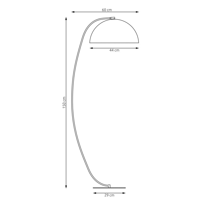 Lampa podłogowa Arcos | Pomarańczowa | Emibig | 150cm