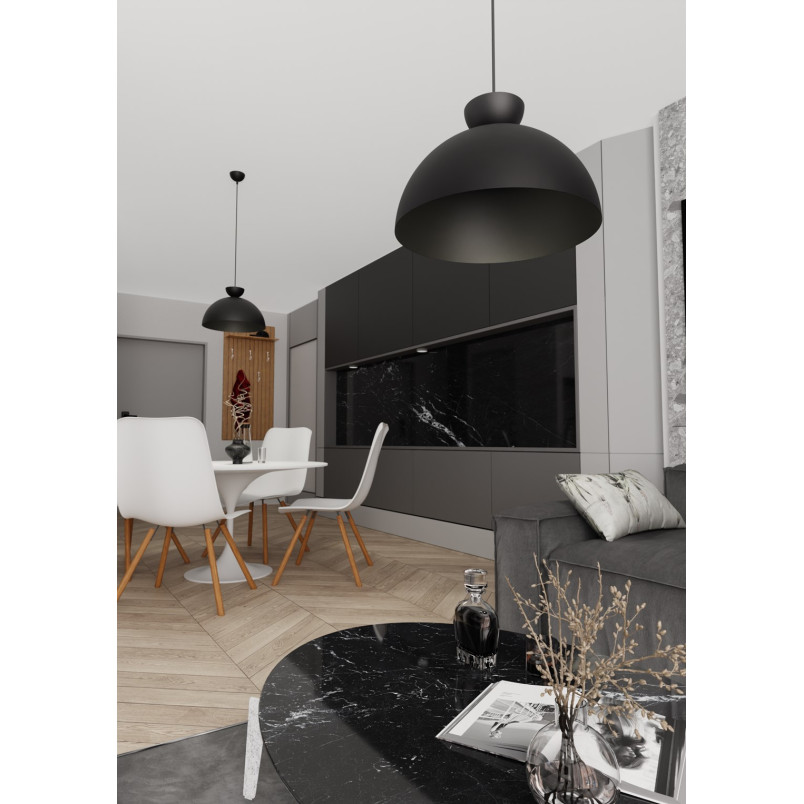 Lampa Wisząca Czarna Emibig Lunaro 40cm - Elegancki Design