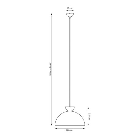 Lampa Wisząca Czarna Emibig Lunaro 40cm - Elegancki Design
