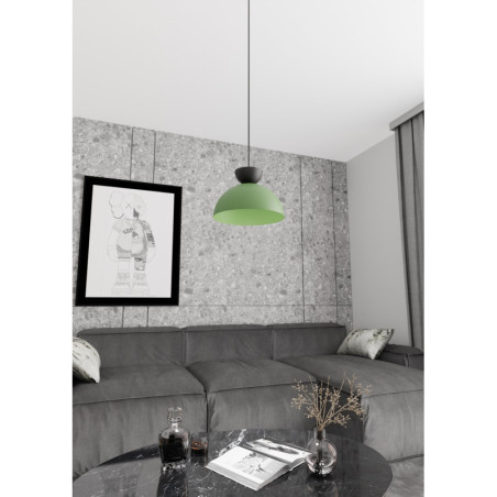 Lampa wisząca Lunaro - zielona/czarna Emibig | Sklep z lampami
