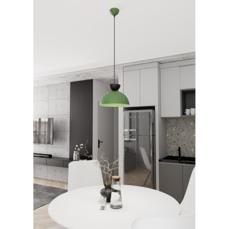Lampa wisząca Lunaro - zielona/czarna Emibig | Sklep z lampami