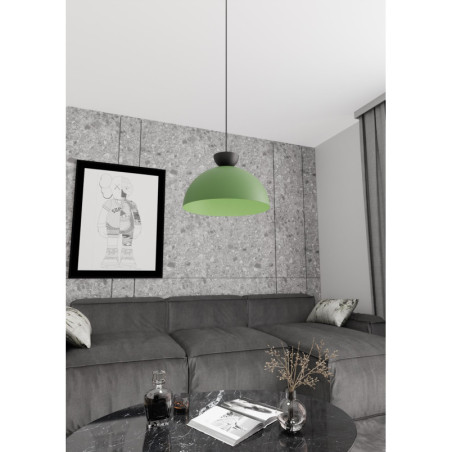 Lampa Wisząca Lunaro Zielona/Czarna Emibig - 40cm | Sklep z Lampami