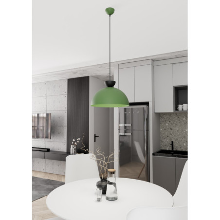 Lampa Wisząca Lunaro Zielona/Czarna Emibig - 40cm | Sklep z Lampami