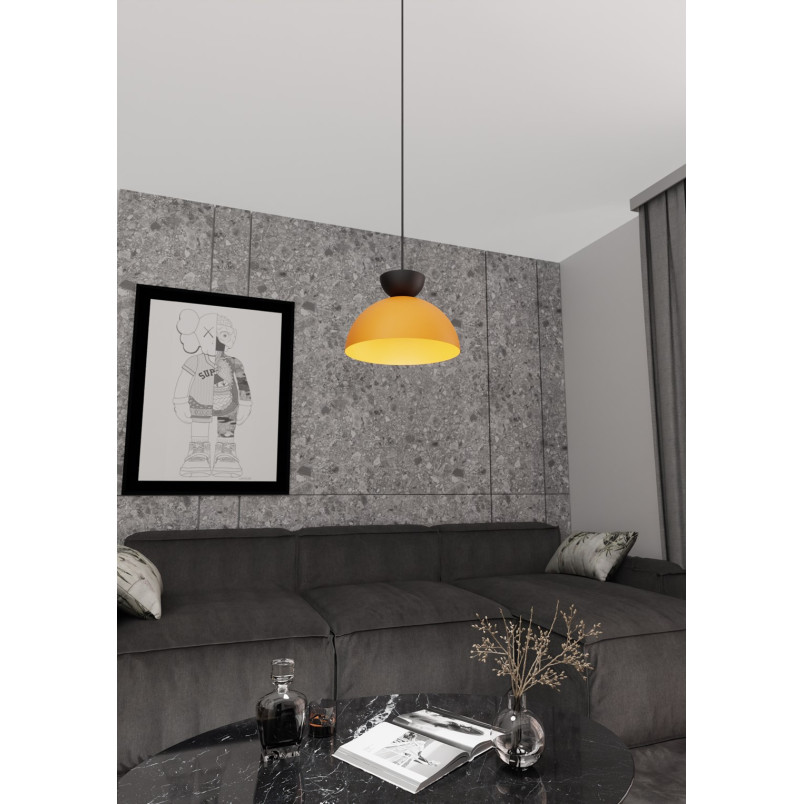 Lampa wisząca Lunaro - Emibig | Pomarańczowa, Metalowa