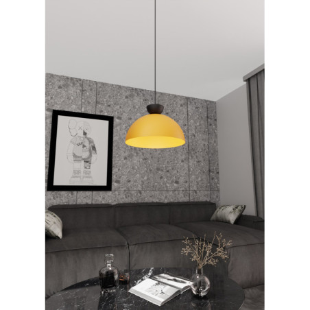 Lampa wisząca Lunaro Emibig | Pomarańczowa, Metalowa, 40cm