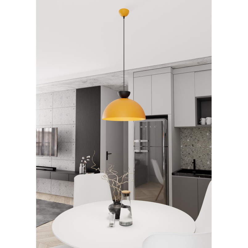Lampa wisząca Lunaro Emibig | Pomarańczowa, Metalowa, 40cm