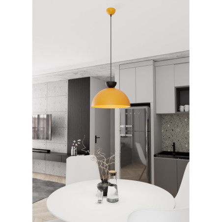 Lampa wisząca Lunaro Emibig | Pomarańczowa, Metalowa, 40cm
