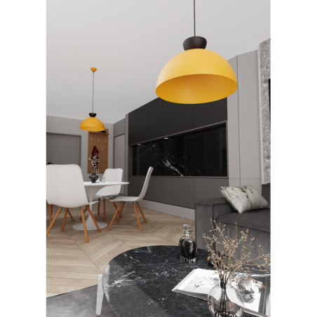 Lampa wisząca Lunaro Emibig | Pomarańczowa, Metalowa, 40cm