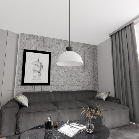 Lampa wisząca Lunaro Emibig | Biały/Czarny | 40cm