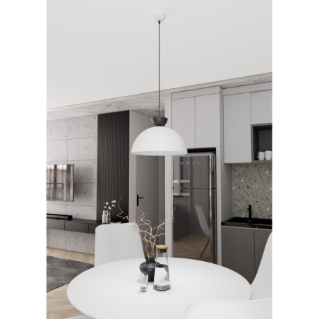 Lampa wisząca Lunaro Emibig | Biały/Czarny | 40cm