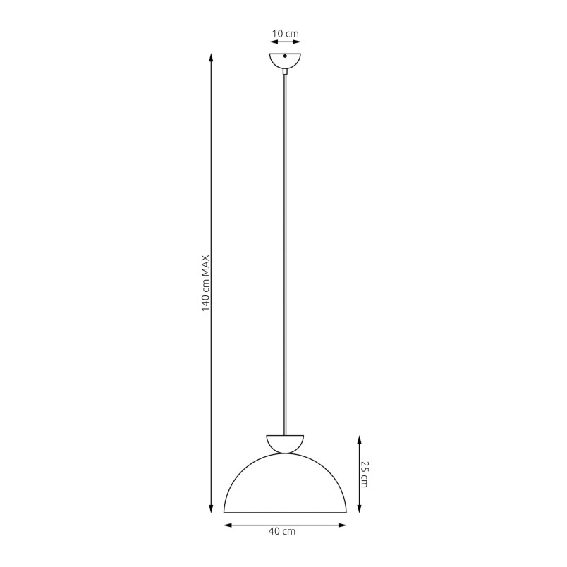 Lampa wisząca Lunaro Emibig | Biały/Czarny | 40cm