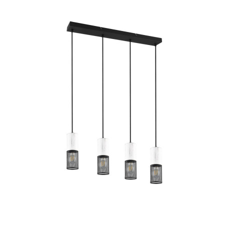 Lampa Wisząca Loft Tosh IV | Trio - Czarno-Biała, 65cm
