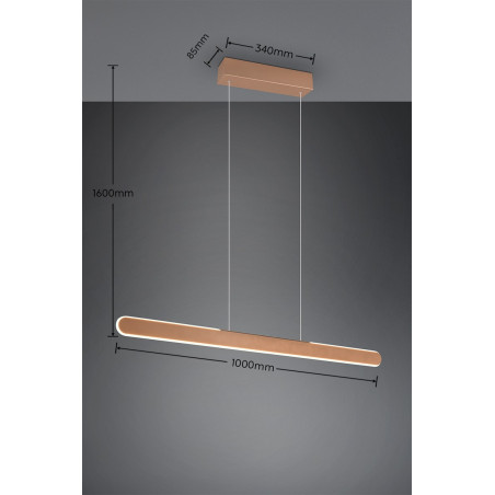 Lampa wisząca LED Trio Helios 100cm | Nowoczesny Design