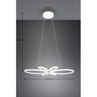 Lampa wisząca LED Fly biała Trio | Nowoczesne oświetlenie