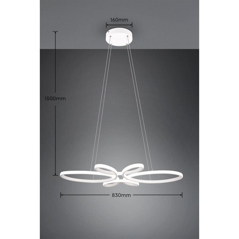 Lampa wisząca LED Fly biała Trio | Nowoczesne oświetlenie