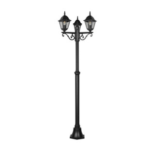 Latarnia zewnętrzna Trio Livenza III | Retro, czarny mat, 200cm