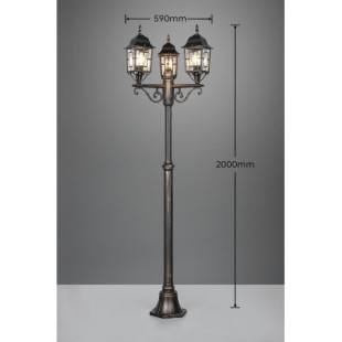 Lampa zewnętrzna Trio Volturno 200cm - Rdzawe wykończenie