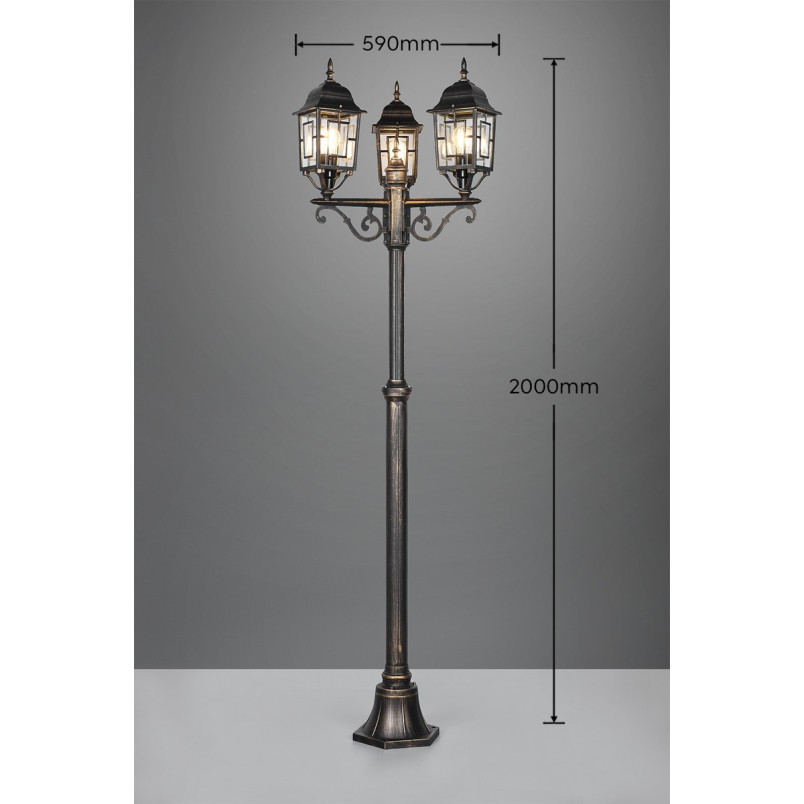 Lampa zewnętrzna Trio Volturno 200cm - Rdzawe wykończenie