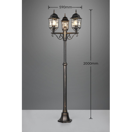 Lampa zewnętrzna Trio Volturno 200cm - Rdzawe wykończenie