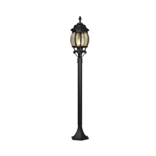 Lampa zewnętrzna Elvo czarna Trio - Elegancki słup ogrodowy