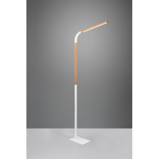 Lampa podłogowa ściemniana nowoczesna Norris LED 169,5cm drewno / biały Trio
