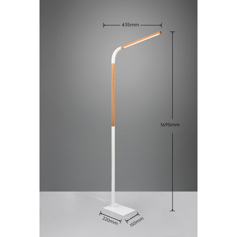 Lampa podłogowa LED Norris Trio - Nowoczesny design, ściemniacz