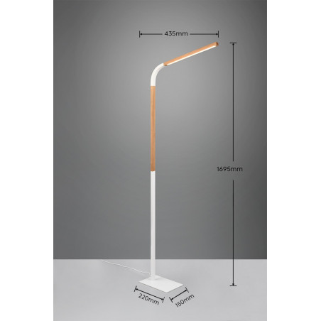 Lampa podłogowa LED Norris Trio - Nowoczesny design, ściemniacz