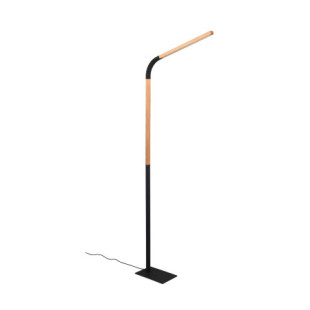 Lampa podłogowa ściemniana nowoczesna Norris LED 169,5cm drewno / czarny Trio