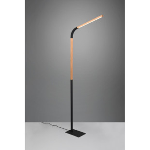 Lampa podłogowa ściemniana nowoczesna Norris LED 169,5cm drewno / czarny Trio