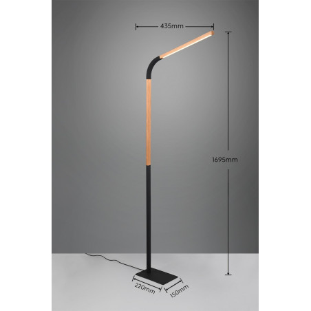 Lampa podłogowa LED Norris Trio - Nowoczesny design, ściemniacz