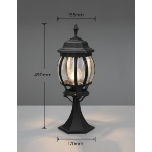 Lampa zewnętrzna Elvo - czarny mat | Trio - Ogród w stylu retro