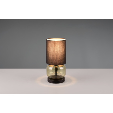 Lampa stołowa Trio Elio: czarny/zielony - Retro i Modern
