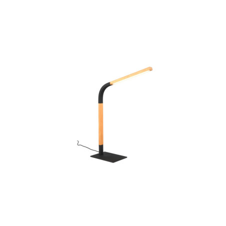 Lampa biurkowa Norris Trio LED - drewno/czarny | Ściemniacz