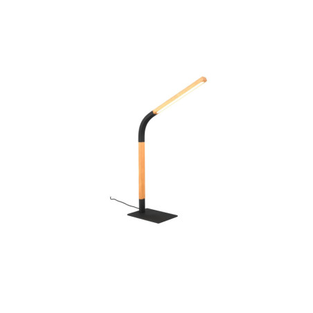 Lampa biurkowa Norris Trio LED - drewno/czarny | Ściemniacz