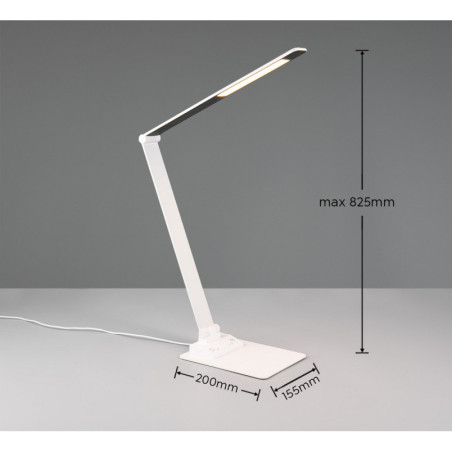 Lampa biurkowa LED Trio Travis - Nowoczesny design z USB