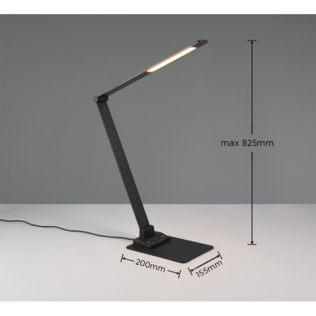 Lampa biurkowa LED Travis Trio - Nowoczesny design, USB, ściemniacz