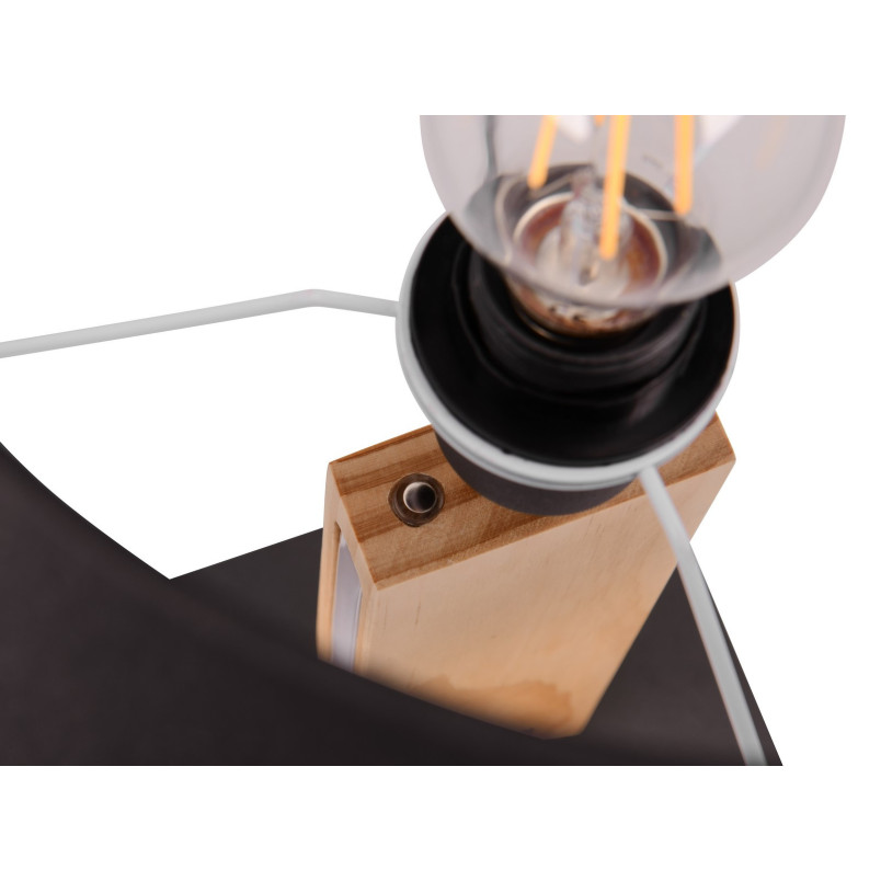 Lampa stołowa Rahul Trio - Nowoczesny design, czarny abażur
