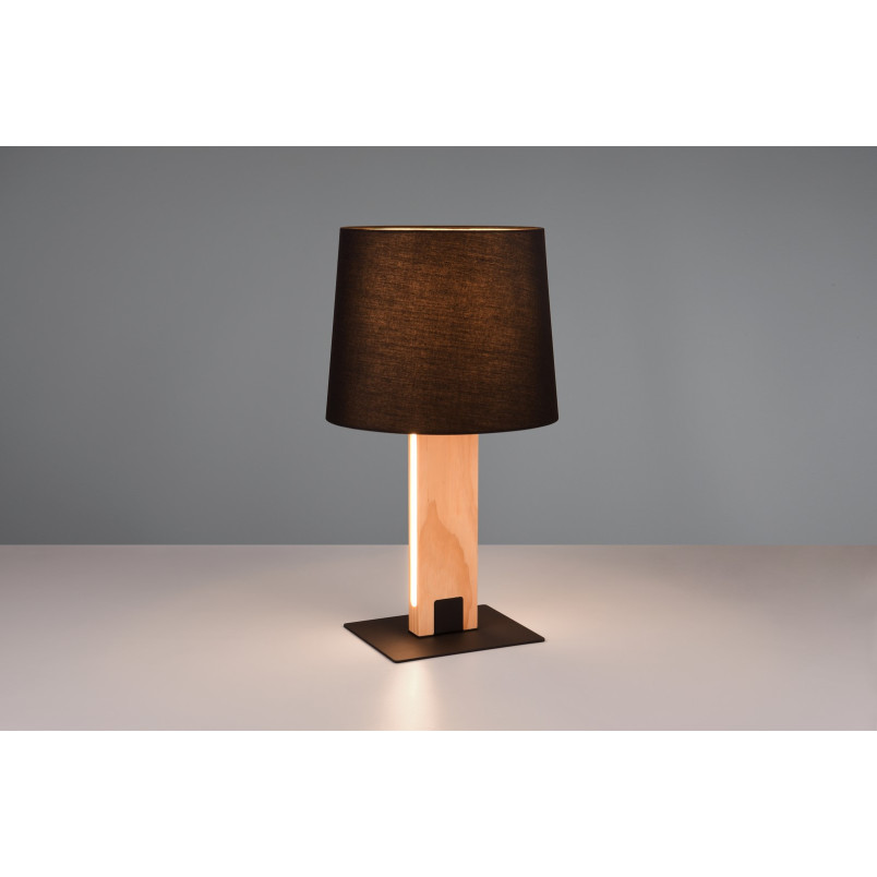 Lampa stołowa Rahul Trio - Nowoczesny design, czarny abażur