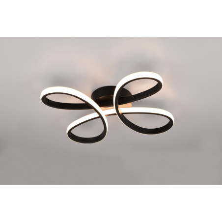 Plafon LED Trio Fly 40cm Czarny - Nowoczesne Oświetlenie