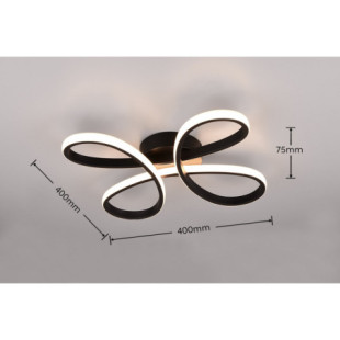 Plafon LED Trio Fly 40cm Czarny - Nowoczesne Oświetlenie