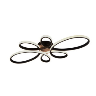 Plafon nowoczesny Fly LED 4000K 83cm czarny Trio