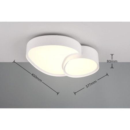 Plafon LED Rise Trio z pilotem | Nowoczesne oświetlenie