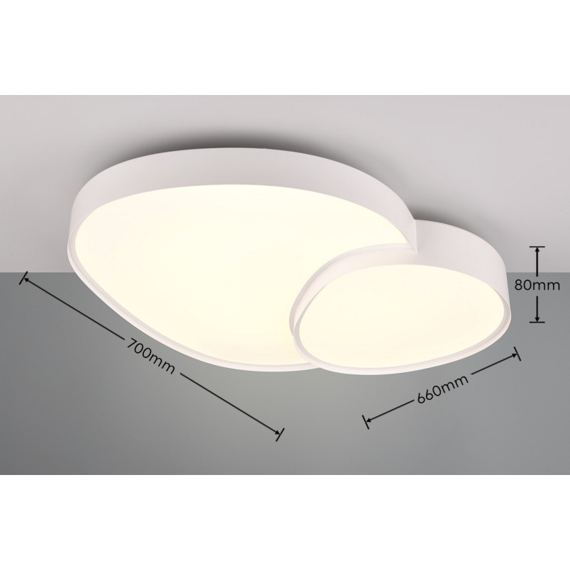 Plafon LED Rise Trio z pilotem | Nowoczesne oświetlenie