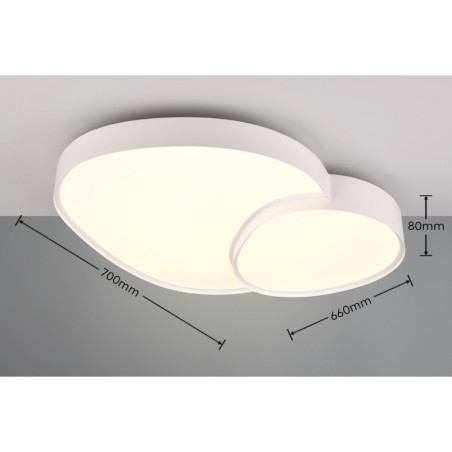 Plafon LED Rise Trio z pilotem | Nowoczesne oświetlenie