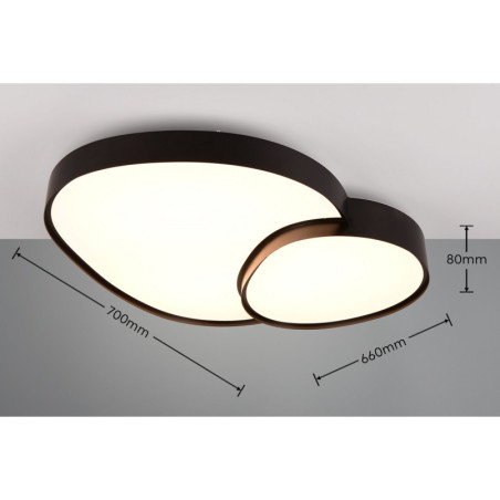Plafon LED Rise Trio - Nowoczesny design z pilotem