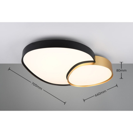 Plafon Rise LED Trio - Nowoczesny design, pilot w zestawie
