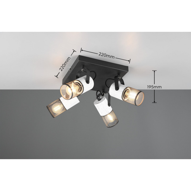 Reflektor sufitowy Tosh IV - Trio | Loftowy design